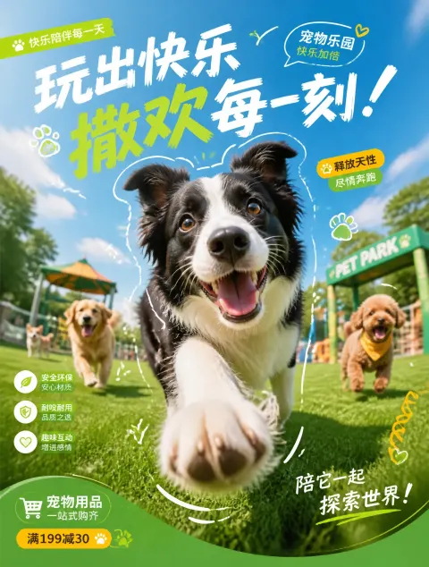 Border Collie Pet Poster Design
