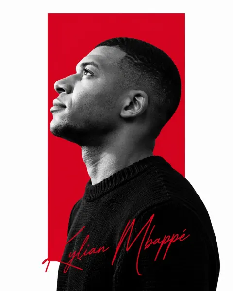 Mbappé Minimalist Portrait Poster