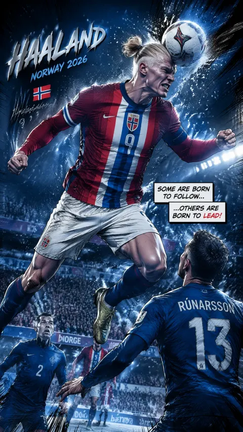 Haaland Comic Header Goal