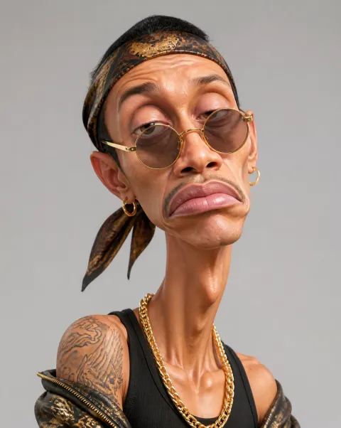 Exaggerated Stylized 3D Caricature Portrait