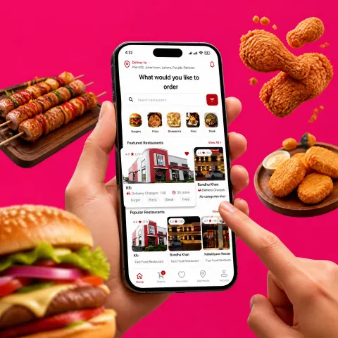 Food Delivery App Showcase Banner