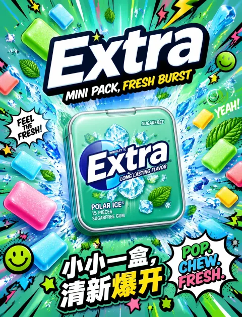 Extra Fresh Energy Burst Poster