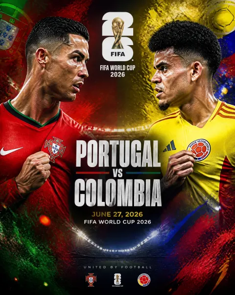 World Cup Portugal Colombia Poster