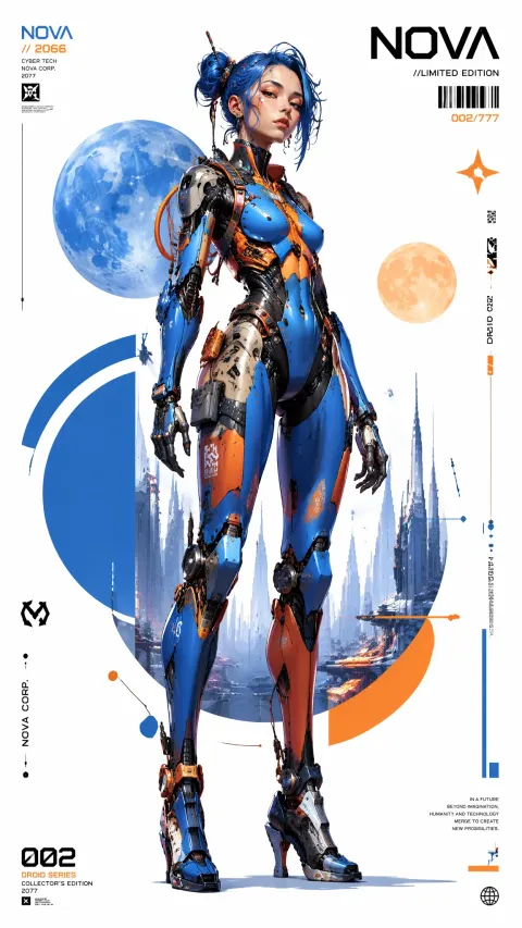Premium Mecha Girl Poster Art