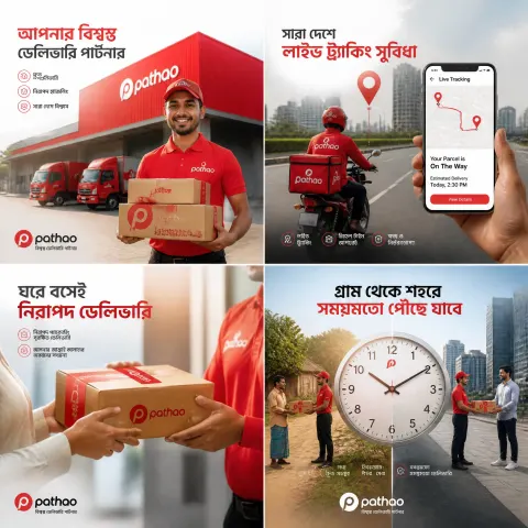 Premium Courier Ad Campaign Posters
