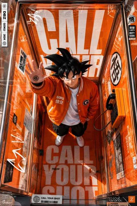 Goku Streetwear Editorial Poster