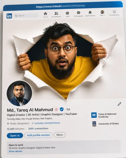 Creative 3D Social Profile Art