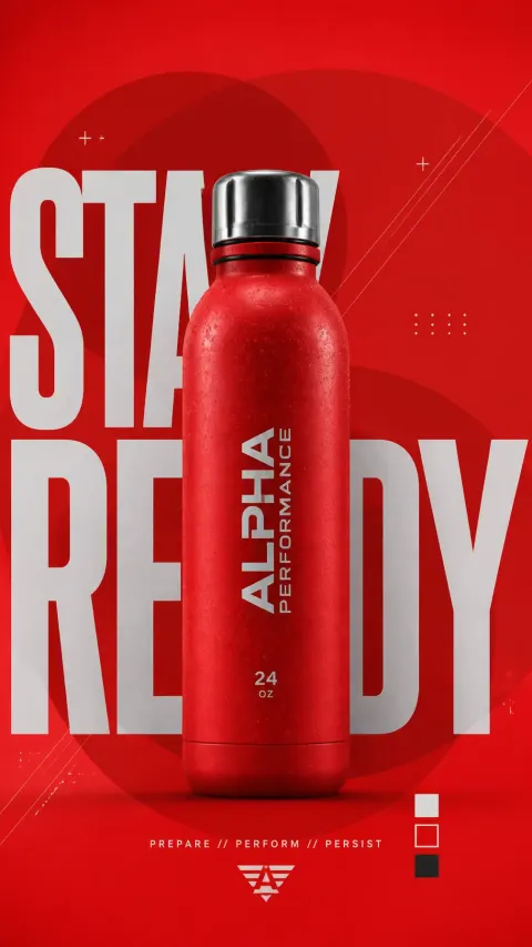 Stay Ready Sports Bottle Ad