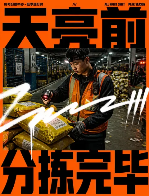 Neon Sorter Night Shift Poster