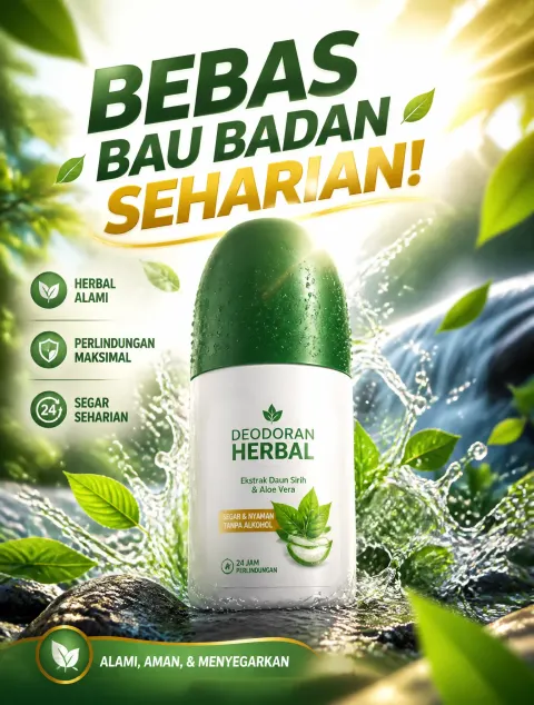 Herbal Deodorant Poster Design