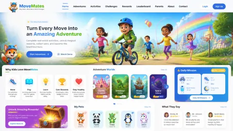 Gamified Kids Fitness Platform Design