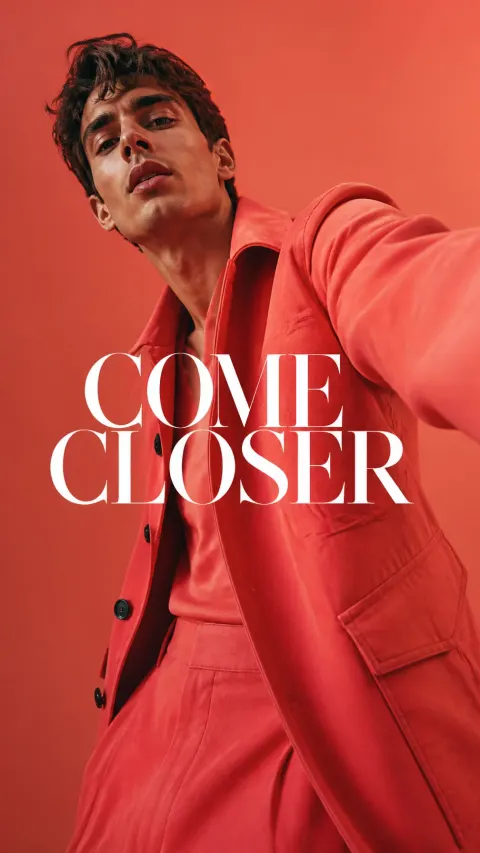 Vivid Coral Luxury Fashion Editorial