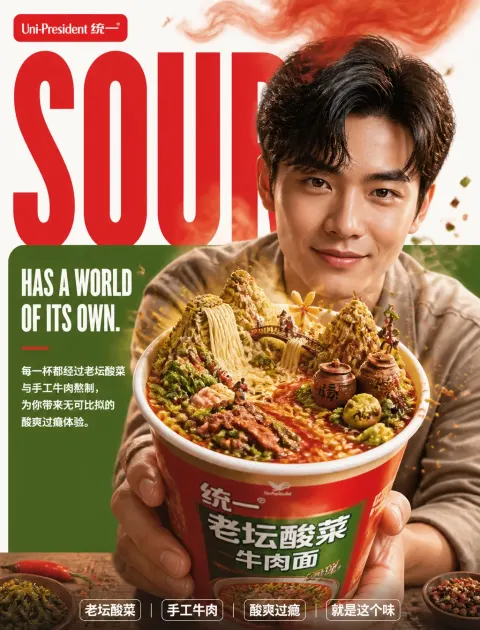 Sour World in a Noodle Cup
