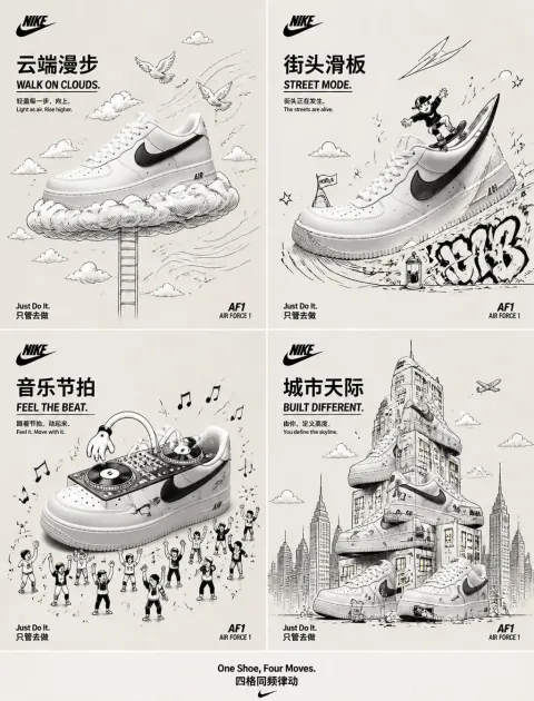 Nike AF1 Creative Grid Poster