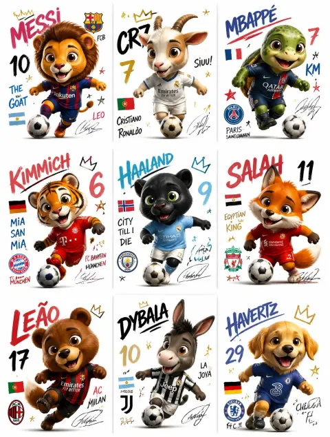 Chibi Animal Football Stars Collection