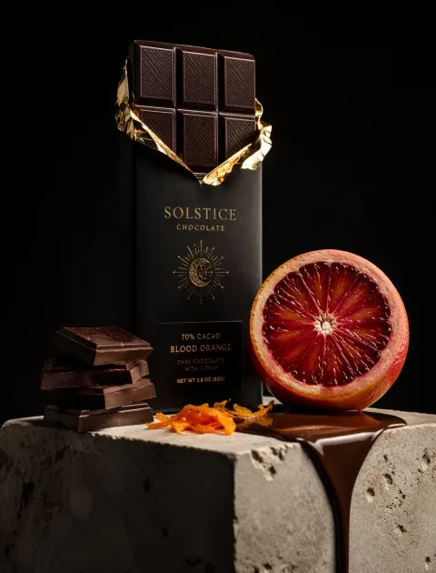 Luxury Dark Chocolate Blood Orange Ad