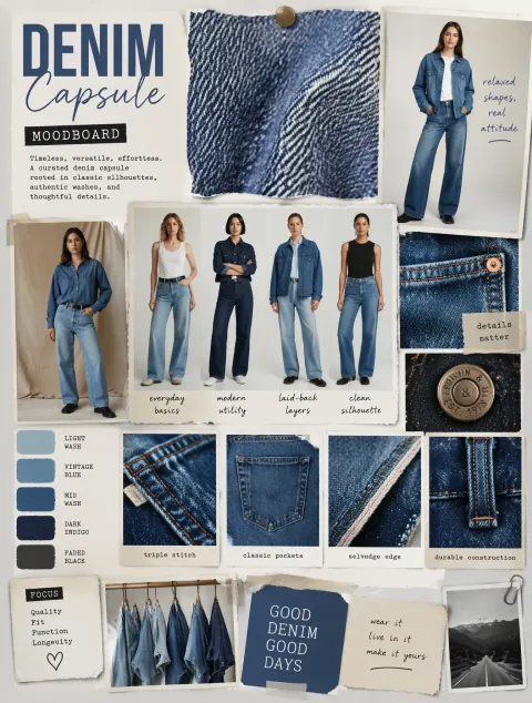 Denim Capsule Moodboard Creation