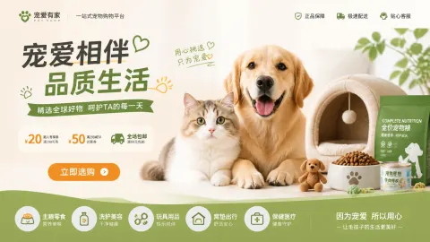 Pet E-commerce Banner Design
