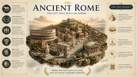 Ancient Rome Empire Infographic
