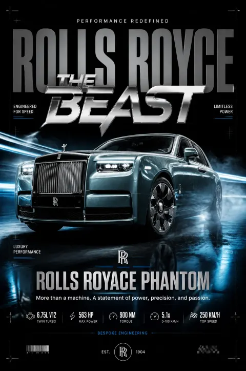 Ultra Premium Supercar Ad Poster
