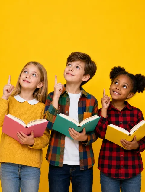 Three Kids Sharing Inspiration Moment