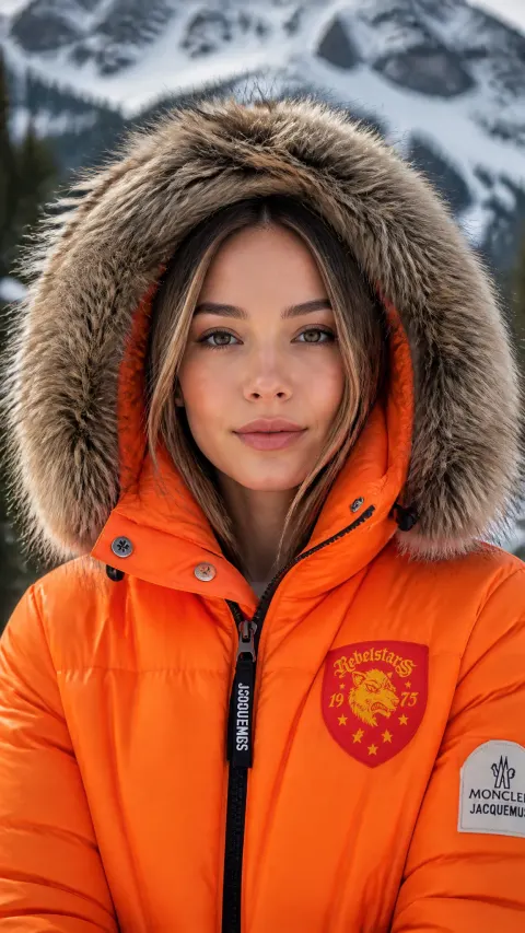 Orange Fashion Model Shoot