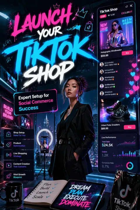 Cyberpunk TikTok Shop Launch Ad