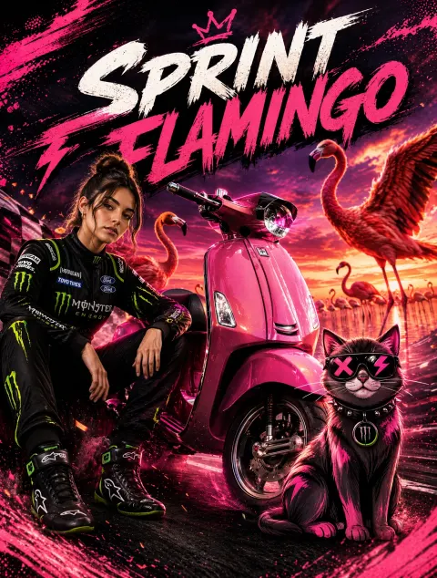 Sprint Flamingo Cinematic Thumbnail Design