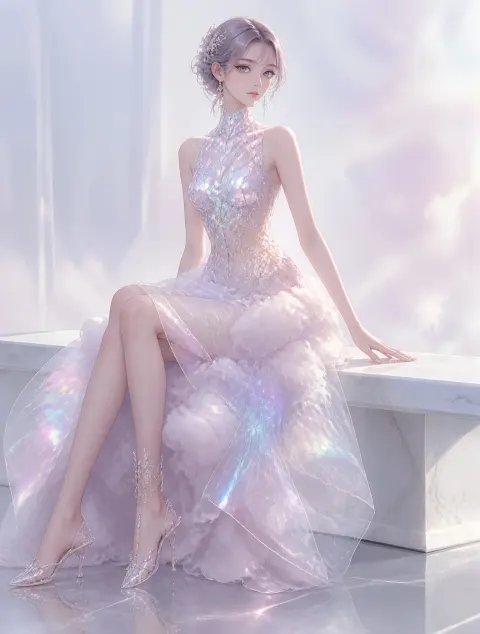 Dreamy Glass Cloud Gown Art