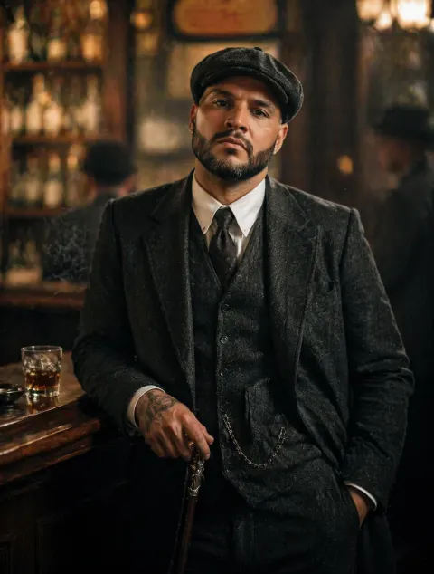 Vintage Bar Gentleman Portrait