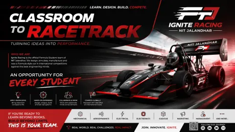 College Formula One Team Banner Design
