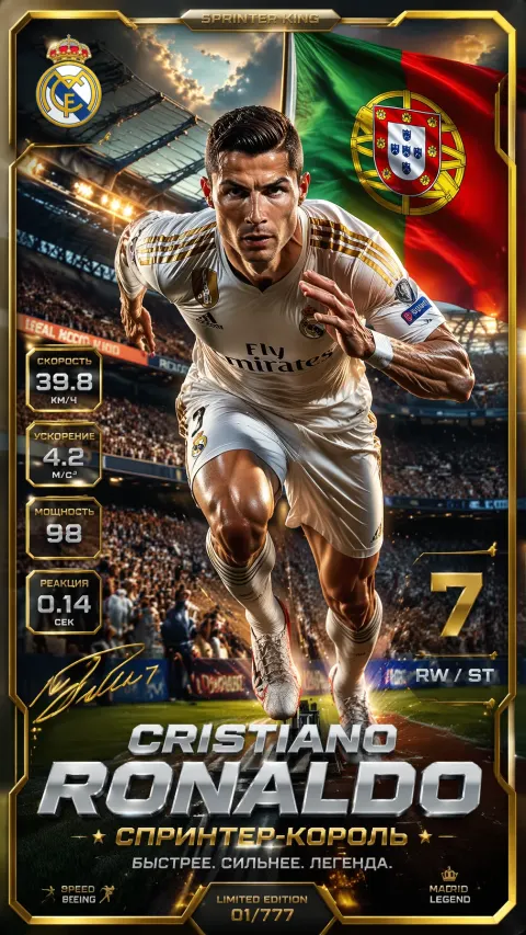 Ronaldo Sprint King Card