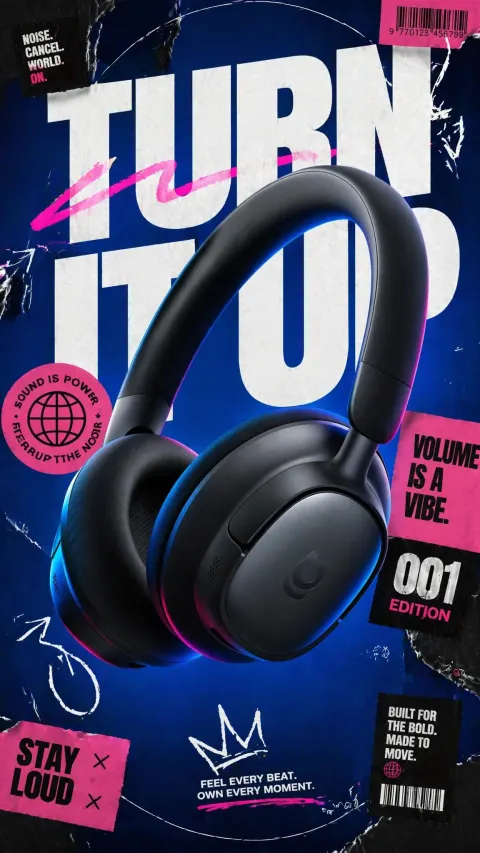 Premium Streetwear Headphones Poster