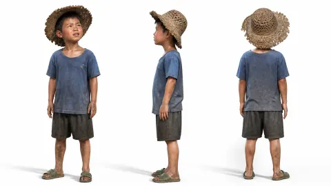 Arui Rural Boy Character Design