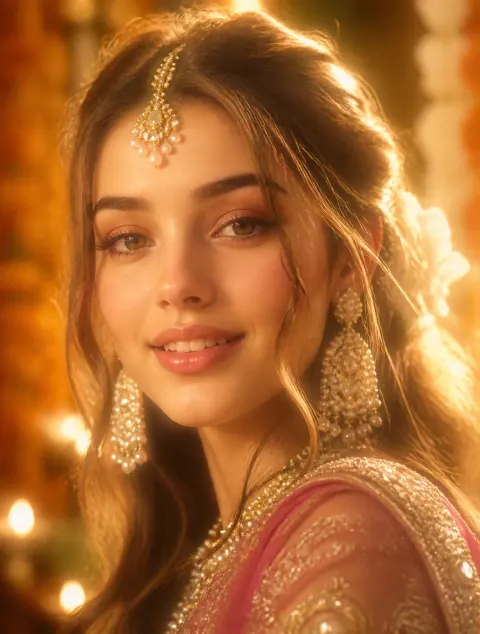 Soft Focus Indian Woman Portrait