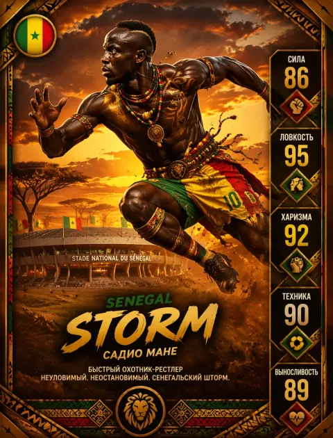 Senegal Storm Sadio Mane Card