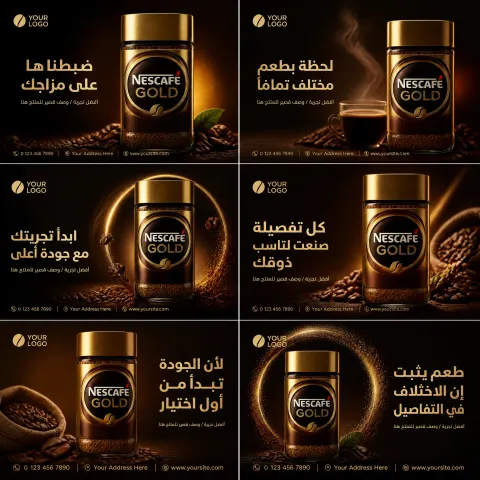 Coffee Ad Campaign Grid