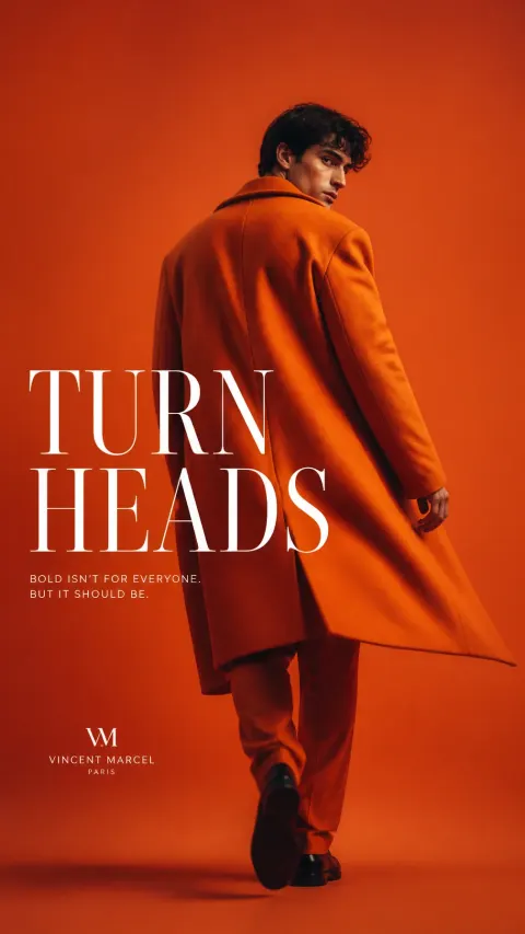 Tangerine Coat Turn Heads