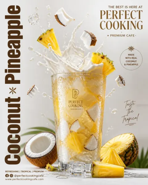 Premium Coconut Pineapple Drink Ad