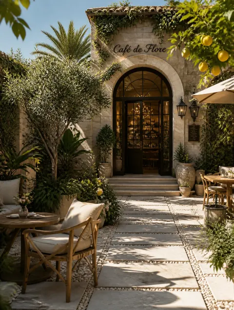 Mediterranean Parisian Courtyard Design