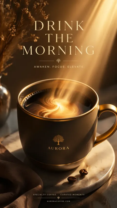 Drink The Morning Luxury Coffee Ad