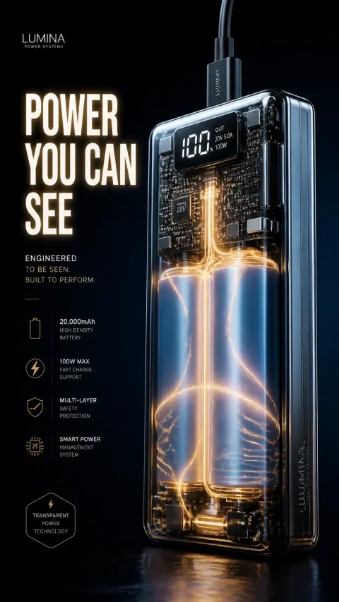 See-Through Power Bank Ad