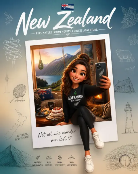 Premium New Zealand Travel Poster