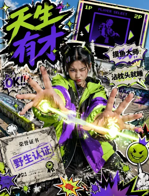 Y2K Streetwear Sticker Collage Girl