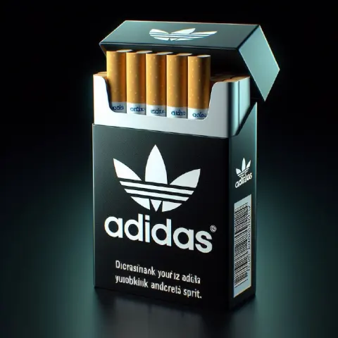 Nike Branded Cigarette Pack on Dark Background