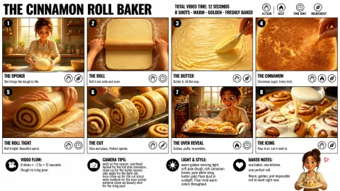 Cinnamon Roll Baker Storyboard