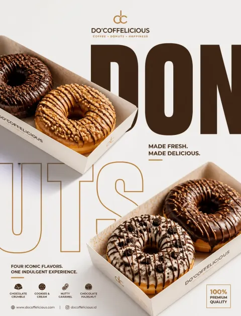 Premium Donut Commercial Poster Design