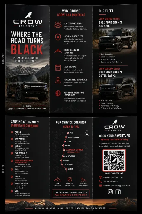 Premium Car Rental Brochure Design