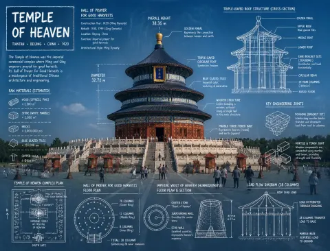 Temple of Heaven Blueprint Infographic