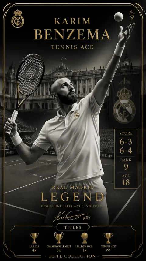 Benzema Elite Tennis Collectible Card